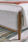 Lyncott Queen Upholstered Bed with Mirrored Dresser, Chest and 2 Nightstands