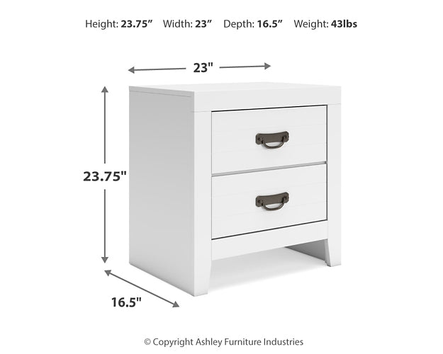 Binterglen Twin Panel Bed with Nightstand