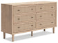 Cielden Full Upholstered Panel Bed with Dresser