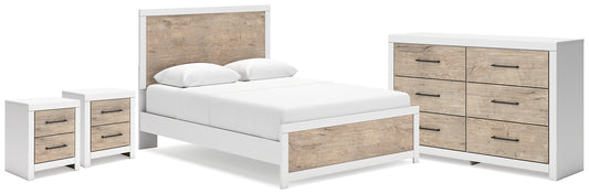 Charbitt Queen Panel Bed with Dresser and 2 Nightstands