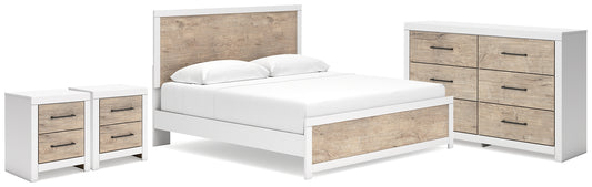Charbitt King Panel Bed with Dresser and 2 Nightstands