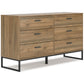 Deanlow Full Panel Headboard with Dresser and Nightstand