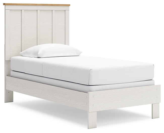 Linnocreek Twin Panel Bed with Dresser and 2 Nightstands