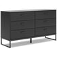 Socalle Twin Panel Platform Bed with Dresser, Chest and Nightstand