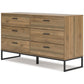 Deanlow Twin Panel Headboard with Dresser and Nightstand