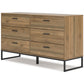 Deanlow Full Panel Headboard with Dresser and Nightstand