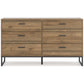 Deanlow Twin Panel Headboard with Dresser and Nightstand