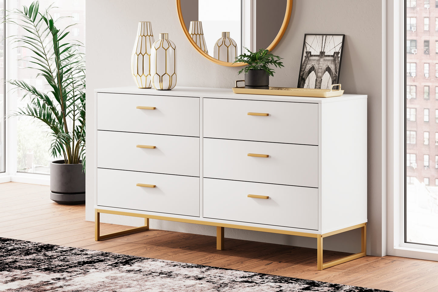 Socalle Twin Panel Headboard with Dresser and Nightstand