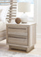 Hasbrick Queen Panel Headboard with Mirrored Dresser and 2 Nightstands