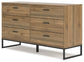 Deanlow Twin Platform Panel Bed with Dresser, Chest and Nightstand