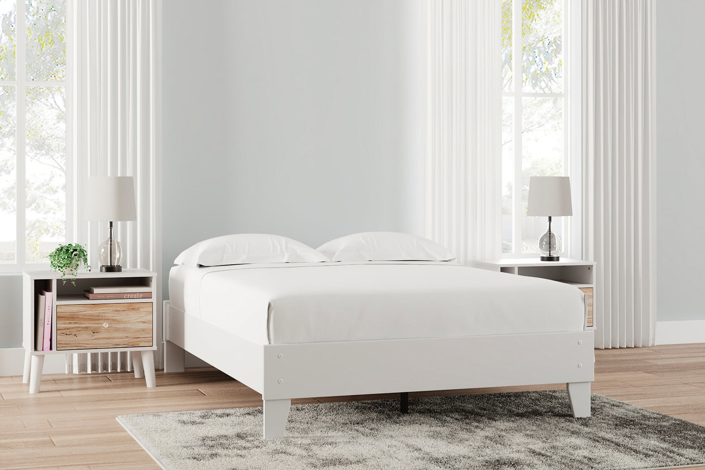 Piperton Full Platform Bed with Dresser and 2 Nightstands